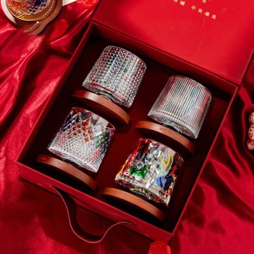 德國輕奢高檔威士忌杯洋酒杯水晶玻璃套裝啤酒杯高級感家用禮盒裝