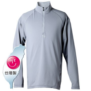 LV8266 男吸排抗UV長袖POLO衫(淺灰)