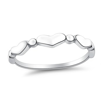 925純銀戒指．滿滿真心．淑女戒．尾戒｜客製刻字