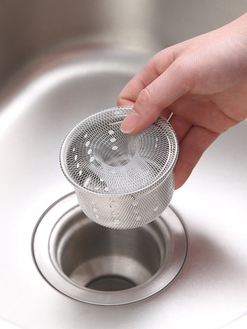 100只裝廚房殘渣過濾網防堵塞菜盆隔下水槽洗碗菜池排水口垃圾袋1入