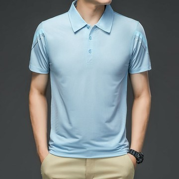 【台灣出貨】高品質涼感POLO 冰絲POLO衫 吸濕排汗 polo衫短袖 排汗 短袖排汗衫 速乾短袖運動上衣 翻領短袖