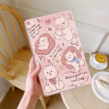 可愛小熊 彩繪平板皮套 保護套 適用於 三星Tab A9+ A8 A7 S9 S8 S7FE S6Lite 保護殼
