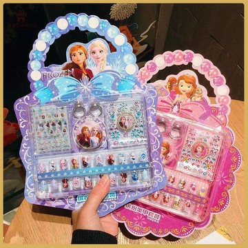 💠台灣出貨💠艾莎公主指甲貼指甲貼兒童小女孩葉羅麗繽紛指甲貼冰寶寶指甲貼