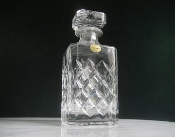 【老時光 OLD-TIME】早期二手義大利製厚重水晶玻璃酒瓶