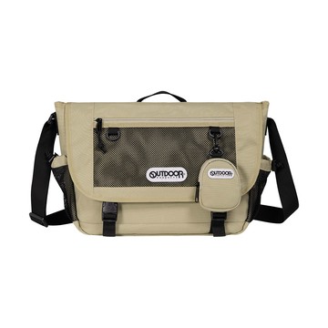 【OUTDOOR】風格前線系列14吋電腦信差包-淺褐色 OD163114BE