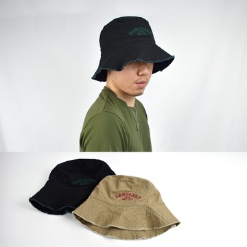 漁夫帽 雙面配戴素色刷破帽沿 NHD68