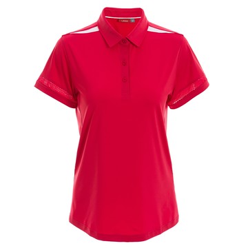 【官網限定 Outlet 零碼出清】彈力短袖POLO衫-甜瓜紅(女284023850)