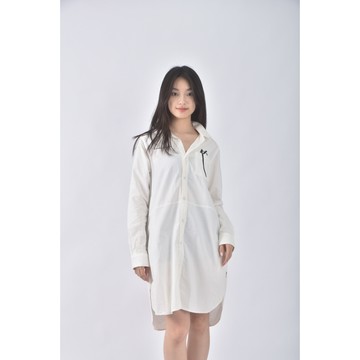 (M) ichocolate質感棉質純棉白色洋裝二手衣