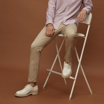 GIORDANO  男裝彈力錐形卡其褲 - 14 陶器卡其