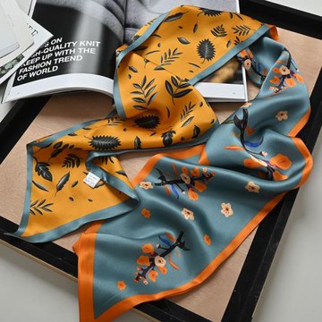 全桑蠶絲  小長條絲巾 百搭真絲圍巾 圍脖