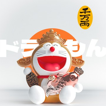 【現貨秒發】潮玩招財貓 GK 哆啦A夢潮流開運招福手辦擺件 哆啦A夢開運擺件 開業禮物