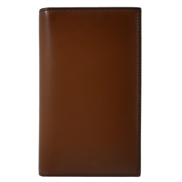 BALLY 6304911 SPC CONTINENTAL 經典烙印LOGO對開多卡中夾.咖啡色