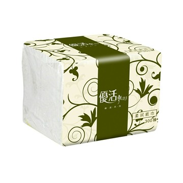 優活單抽柔拭紙巾300抽*60包/箱【APP滿額下單10%點數(單一帳號最高1000點)】4/30止