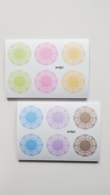 柔和粉彩蕾絲花邊貼紙