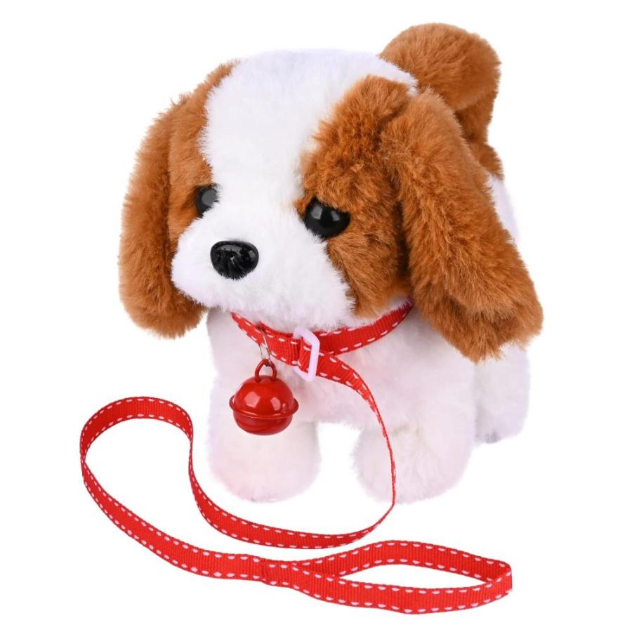 OR OR TU Walking Barking Toy Dog with Remote Control Leash, Plush Puppy  Electronic Interactive Toys for Kids, Shake Tail,Pretend Dress Up Realistic