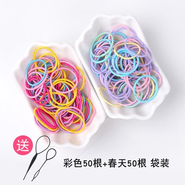 橡皮筋扎頭發女童頭繩不傷發女寶寶札頭繩發圈公主清新膠圈細秋冬