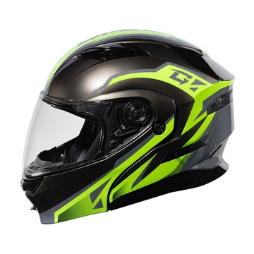 【SOL Helmets】GMAX MD-01 飛梭_鐵灰/綠 可掀式安全帽