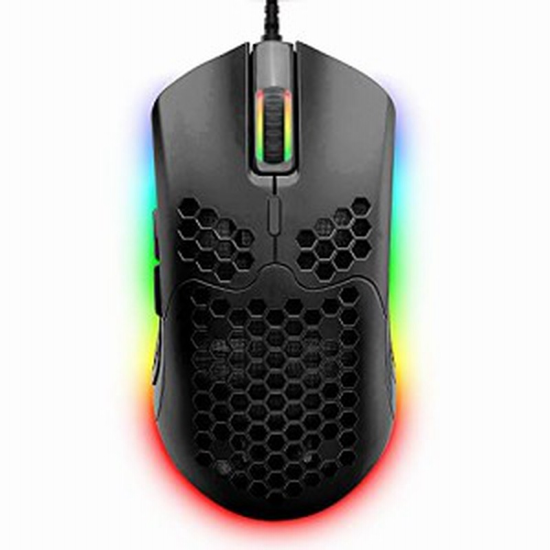 有線軽量ゲーム用マウス6RGBバックライトマウス 7ボタンプログラム可能 