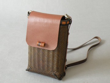 染織編織斜背包