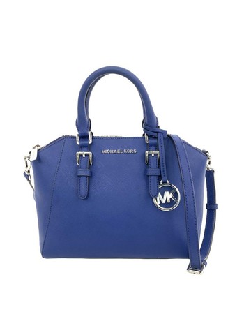 michael kors 藍色 Ciara 荔枝紋皮革手提肩背包 手提包