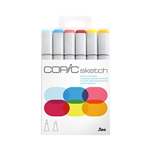 Copic Markers 6ーPiece Sketch Set, Perfect Primaries by Copic Marker