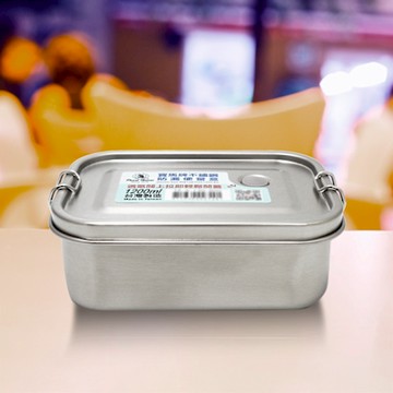 寶馬牌 304不鏽鋼防漏便當盒-1200ml-18cm-2入
