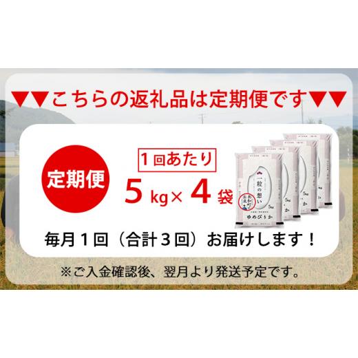 ふるさと納税 北海道 共和町 令和5年産 定期便 3ヵ月連続お届け ゆめぴりか 20kg 精米 北海道 共和町