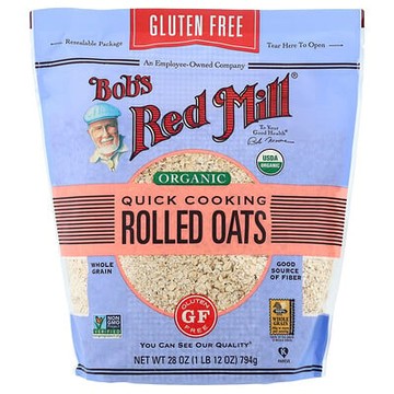 Bob's Red Mill, 有機速煮輾制燕麥，28 盎司（794 克）