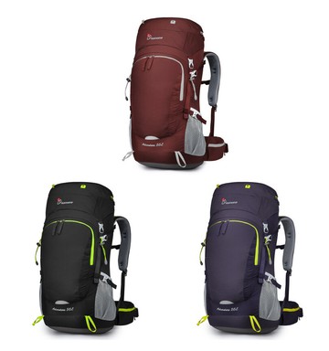 後背登山包超大容量55l防水尼龍布雨罩胸腰釦加大容量