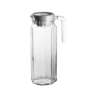 1.1L八角雪柜樽冷水壺涼水壺果汁壺冷飲壺居家酒店實用耐熱玻璃壺