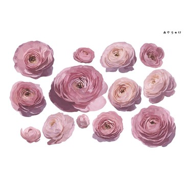 【10月新品4】20-22-0089 裁切紙・拼貼素材 陸蓮花