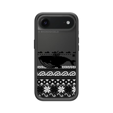 iPhone Air Mod NX -邊框背蓋組合 (相機按鈕) 黑 - 花生騷 WasangShow - 五原素海洋經典圖騰