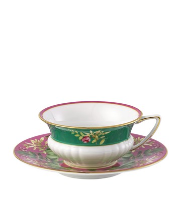 Wedgwood Wonderlust Pink Lotus Teacup and Saucer