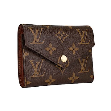 Louis Vuitton LV 路易威登 M62472 VICTORINE 三折釦式短夾(棕色)
