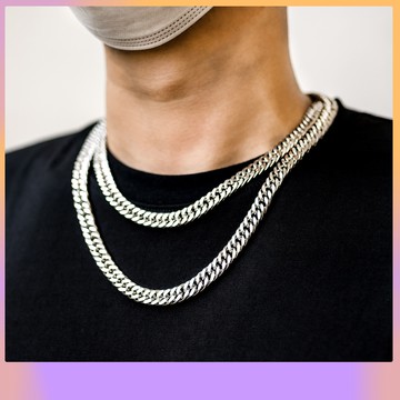 【CLAN】自製款 古巴鍊 男女可戴 古巴項鍊 麻花鍊  項鍊男 鈦鋼項鍊 古巴鏈 男生項鍊 銀項鍊 嘻哈項鍊 鈦鋼項鏈