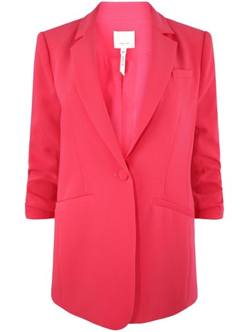 Cinq A Sept - Khloe ruched-sleeve blazer - women - Triacetate/Polyester - 4 - Red