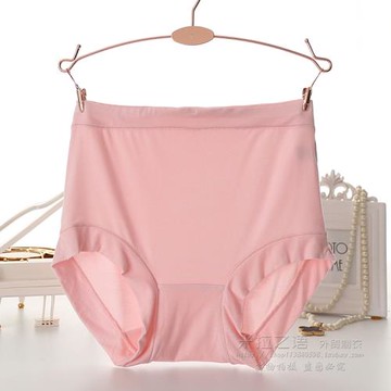外貿新款日單女莫代爾中腰大碼三角內褲竹纖維棉無痕內褲純色款