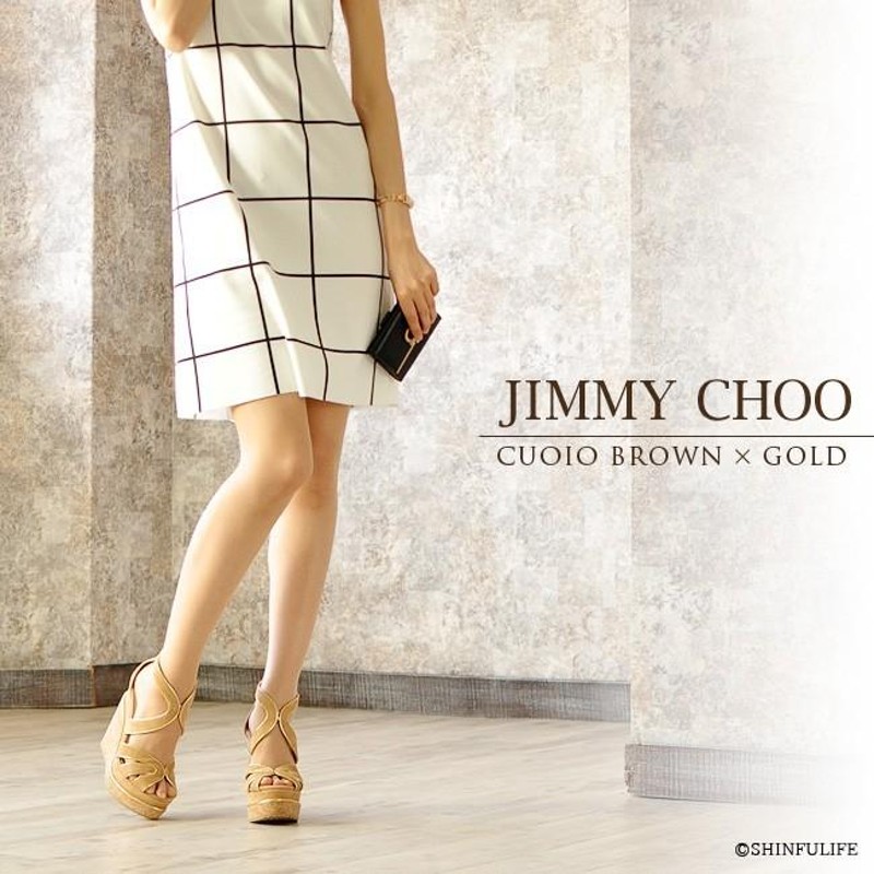 JIMMY CHOO 正規品 ジミーチュウ サンダル 厚底 ウエッジソール コルク