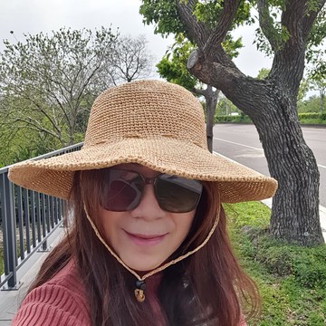 手工鉤針編織遮陽帽/大帽簷/民俗風/透氣可摺放包