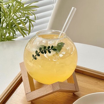 咖啡玻璃杯夏天喝水杯子小眾設計感餐廳果汁飲料杯女【繁星小鎮】