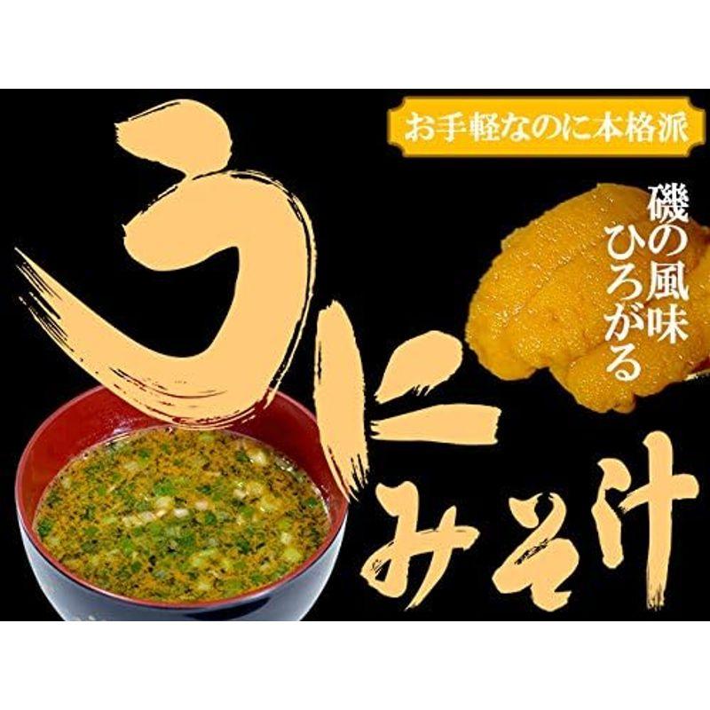 うにみそ汁 5袋入り (贅沢旨みだし) 磯の風味広がる雲丹の即席味噌汁 お手軽なのに本格派 ウニミソ汁 粉末みそしる