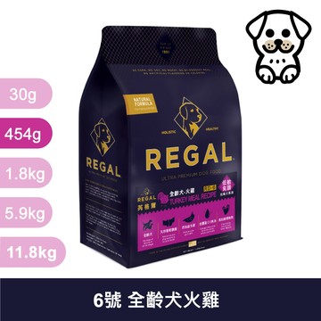 芮格爾｜RD6 全齡犬 火雞 低敏食譜 454g｜ REGAL 天然犬糧 狗飼料