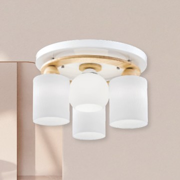 原木玻璃造型吸頂燈 F37-21-92425