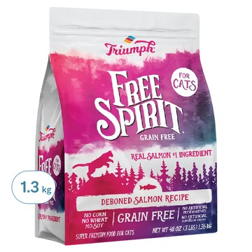Triumph 奔放 無穀天然糧 全齡貓適用 去骨鮭魚配方  1.36kg  1袋