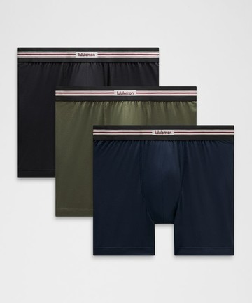 Always in Motion Boxer Brief 5" Trim 3 Pack Size Large