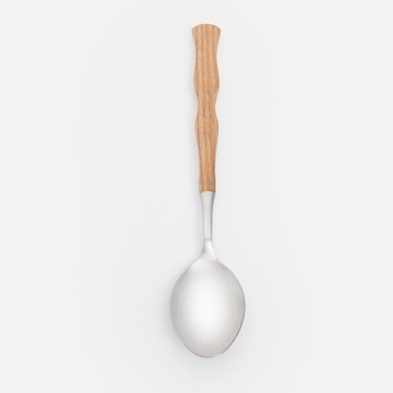 奧可利水曲柳不鏽鋼餐匙21.2cm 銀