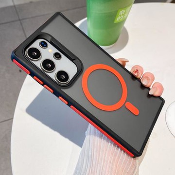 雙色磨砂適用三星S25Ultra手機殼S24Ultra新款磁吸殼s25+男女款S23Ultra簡約耐臟s24高級感S22Ultra防摔硬殼