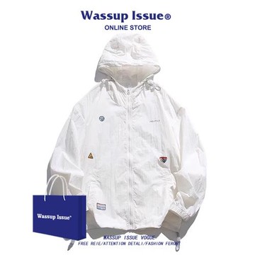 WASSUP ISSUE冰絲防曬衣男夏季薄款透氣防紫外線外套女防曬服男款