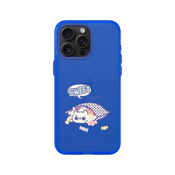 iPhone 15 Pro Max Clear 激光藍 - 爽爽貓 Song Song Meow by SECOND - 甜甜的