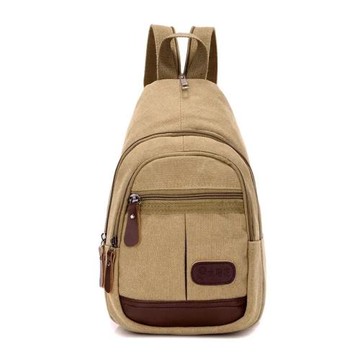 胸包男士韓版斜挎包單肩包男潮牌流行胸前包帆布潮流休閑小背包